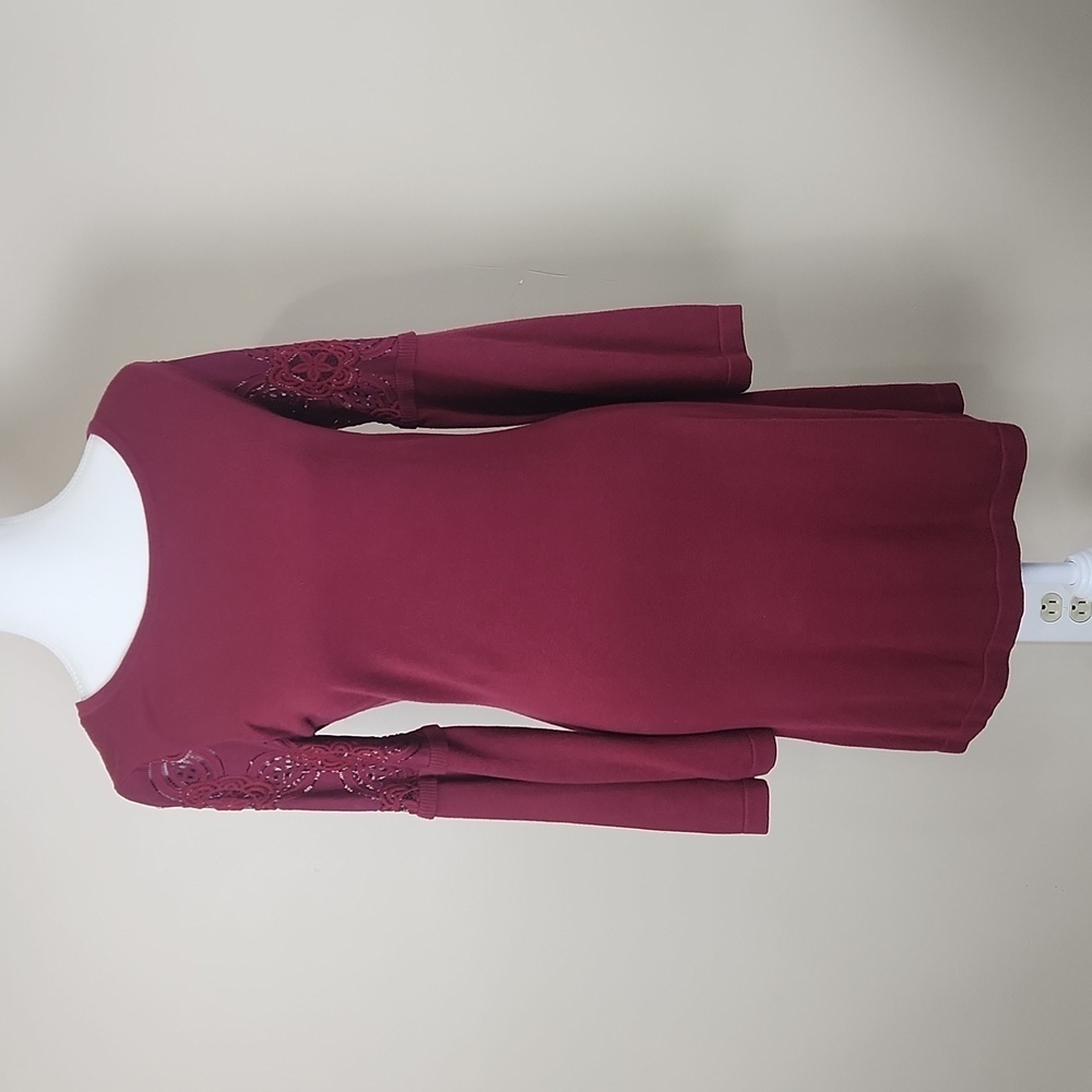 Octavia morlot flare and applique sleeves women knit sweater size Medium